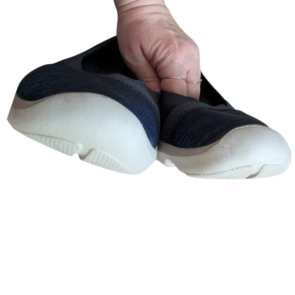 Crocs Busy Day Ballet Flats Women 9 Blue Slip On Stretch - Picture 10 of 13